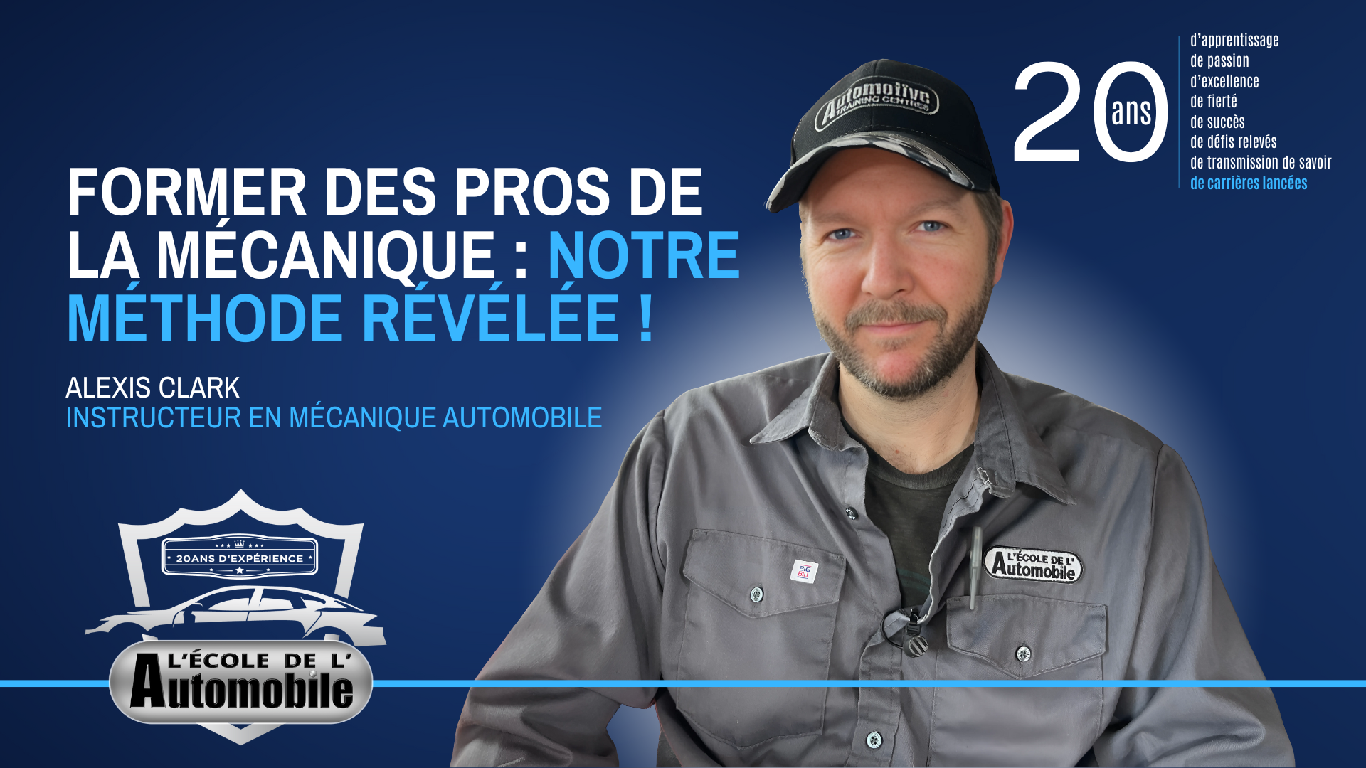 Alexis Clark, instructeur en mécanique automobile à L’École de L’Automobile