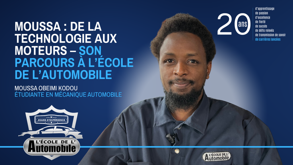 Moussa Obeimi Kodou, étudiant en mécanique automobile à l’École de l’Automobile